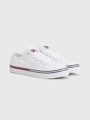 Trampki Tommy Hilfiger Essential Low-Top Płócienne Damskie Białe | TH634VQN