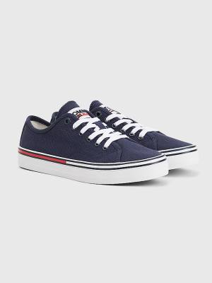 Trampki Tommy Hilfiger Essential Low-Top Płócienne Damskie Niebieskie | TH847AOG