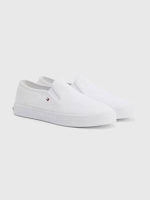 Trampki Tommy Hilfiger Essential Nautical Slip-On Damskie Białe | TH942AEX