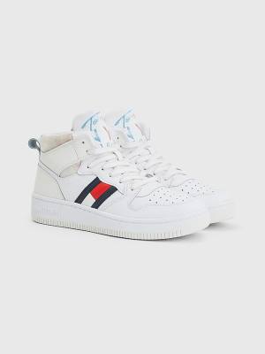 Trampki Tommy Hilfiger High-Top Basketball Damskie Białe | TH364DPQ