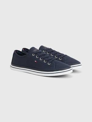 Trampki Tommy Hilfiger Iconic Logo Damskie Niebieskie | TH981QBO