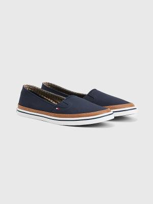 Trampki Tommy Hilfiger Iconic Slip-On Damskie Niebieskie | TH190PFY