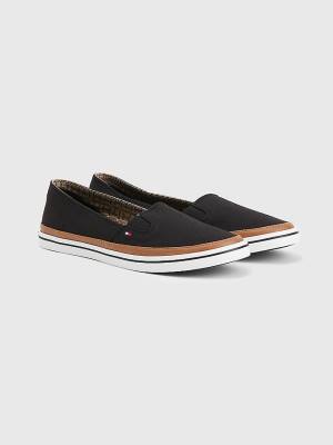 Trampki Tommy Hilfiger Iconic Slip-On Damskie Czarne | TH480IMT