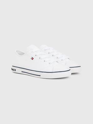 Trampki Tommy Hilfiger Low-Top Chłopięce Białe | TH182DCO