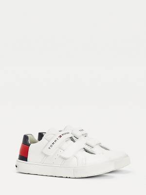 Trampki Tommy Hilfiger Low-Top Chłopięce Białe | TH460WUZ