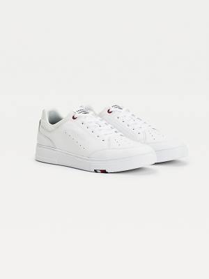 Trampki Tommy Hilfiger Modern Cupsole Skórzane Męskie Białe | TH630ZSA