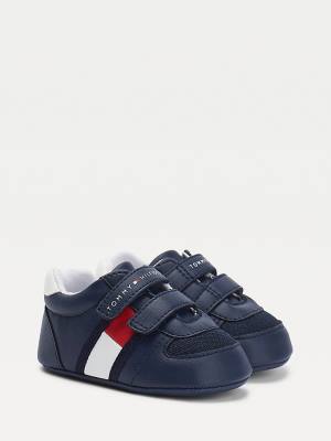 Trampki Tommy Hilfiger Padded Hook And Loop Zapinane Chłopięce Niebieskie | TH274SBH