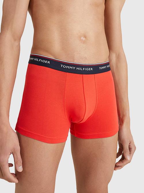 Bielizny Tommy Hilfiger 3-Pack Premium Logo Waistband Trunks Męskie Żółte | TH108AHB