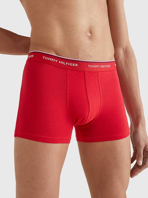 Bielizny Tommy Hilfiger 3-Pack Premium Logo Waistband Trunks Męskie Niebieskie | TH314PBK