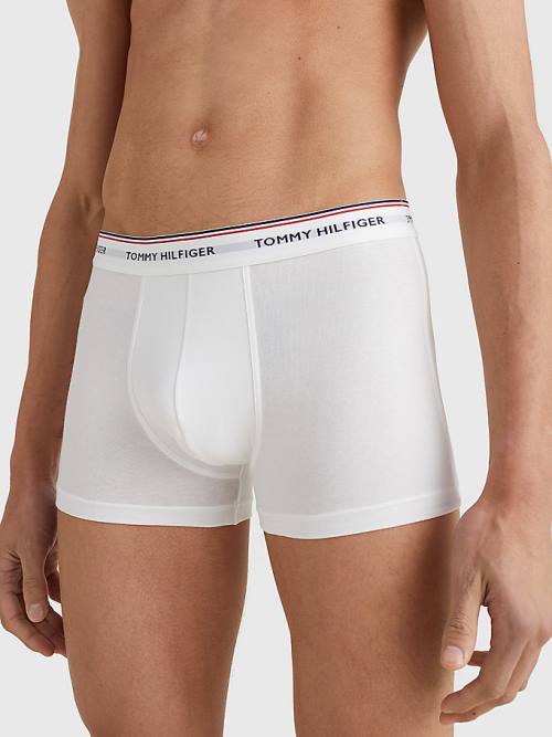 Bielizny Tommy Hilfiger 3-Pack Premium Logo Waistband Trunks Męskie Niebieskie | TH314PBK