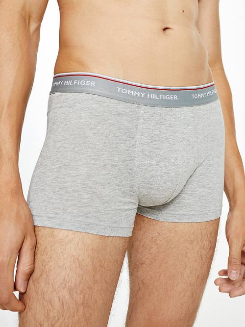 Bielizny Tommy Hilfiger 3-Pack Premium Logo Waistband Trunks Męskie Szare | TH582ZRT