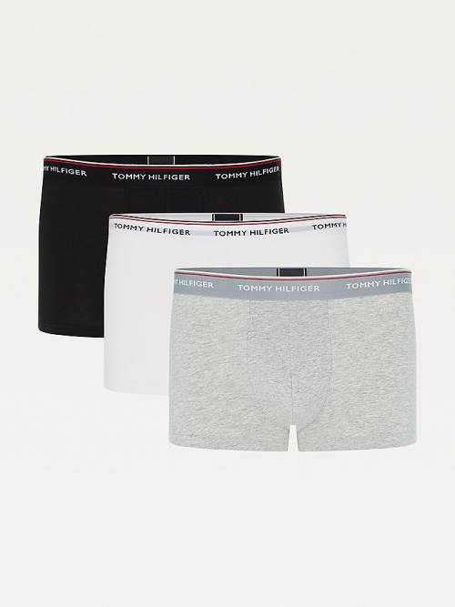 Bielizny Tommy Hilfiger 3-Pack Premium Logo Waistband Trunks Męskie Szare | TH582ZRT