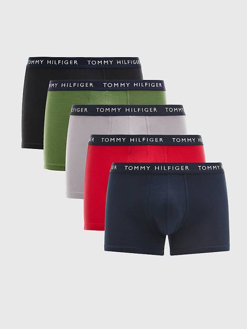 Bielizny Tommy Hilfiger 5-Pack Logo Waistband Trunks Męskie Pomarańczowe | TH498BAO