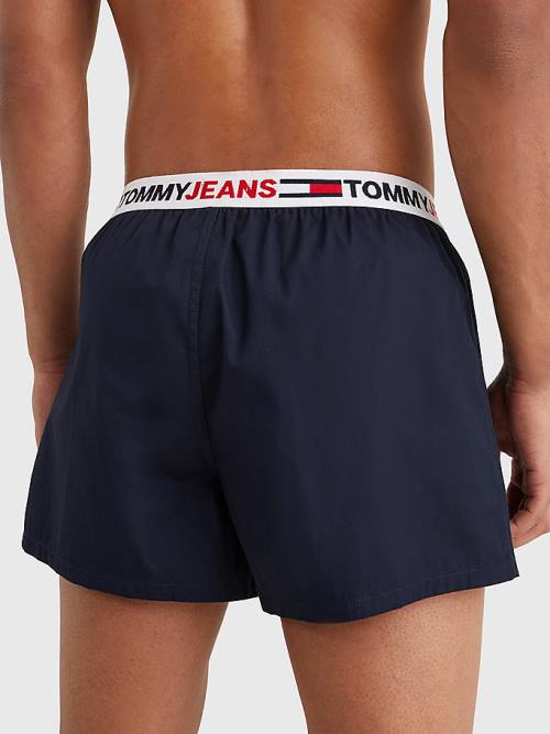 Bielizny Tommy Hilfiger Logo Waistband Bokser Shorts Męskie Niebieskie | TH051JMC