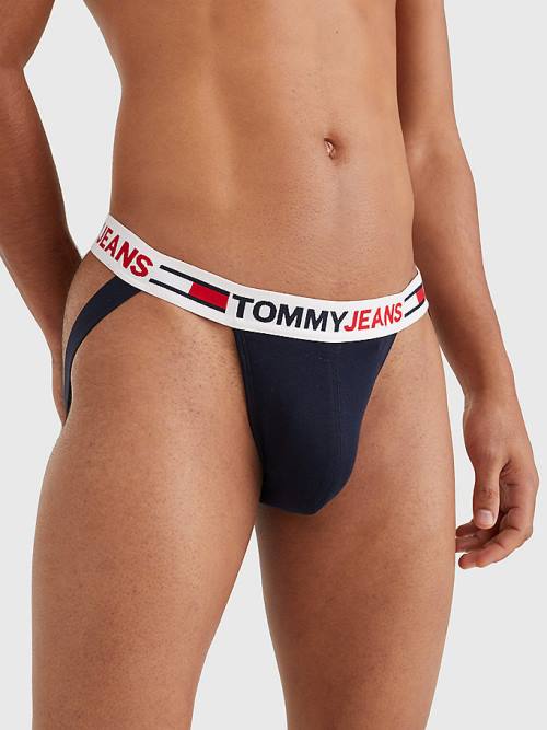 Bielizny Tommy Hilfiger Logo Waistband Jockstrap Męskie Niebieskie | TH207JME