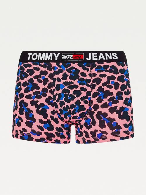 Bielizny Tommy Hilfiger Logo Waistband Print Trunks Męskie Różowe | TH541GPL