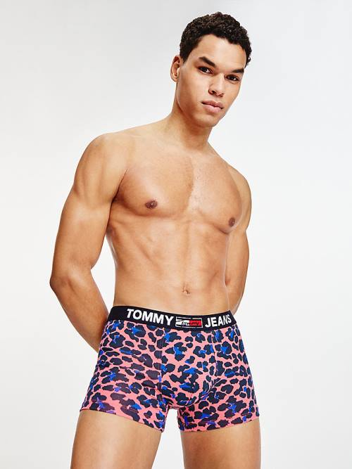 Bielizny Tommy Hilfiger Logo Waistband Print Trunks Męskie Różowe | TH541GPL