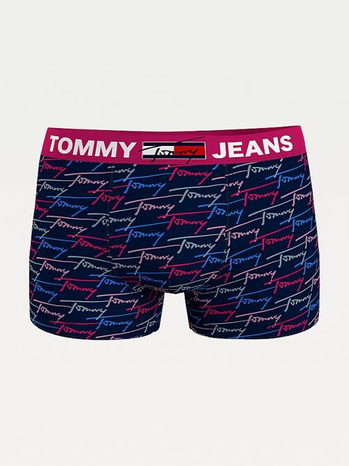 Bielizny Tommy Hilfiger Logo Waistband Print Trunks Męskie Beżowe | TH891CHV