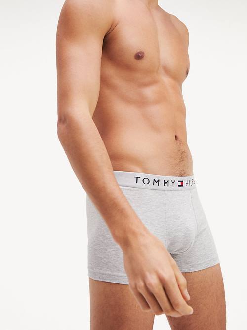 Bielizny Tommy Hilfiger Original Stretch Logo Waistband Trunks Męskie Szare | TH140PFT