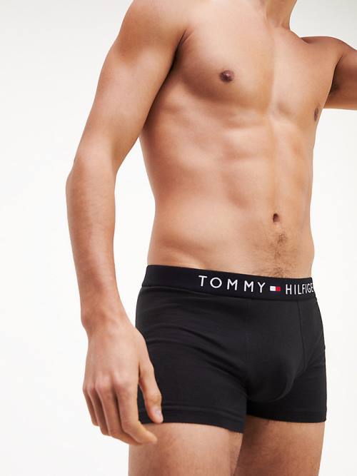 Bielizny Tommy Hilfiger Original Stretch Logo Waistband Trunks Męskie Czarne | TH591WRI