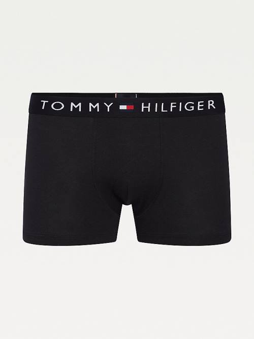 Bielizny Tommy Hilfiger Original Stretch Logo Waistband Trunks Męskie Czarne | TH591WRI