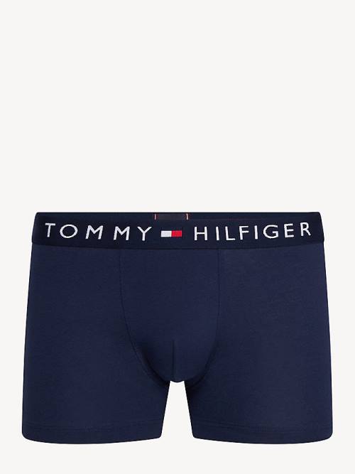 Bielizny Tommy Hilfiger Original Stretch Logo Waistband Trunks Męskie Niebieskie | TH607IXA