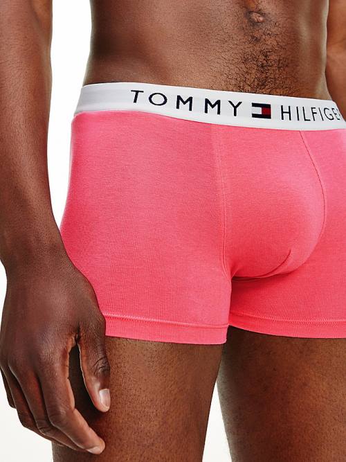 Bielizny Tommy Hilfiger Original Stretch Logo Waistband Trunks Męskie Czerwone | TH897WTE