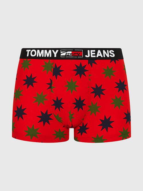 Bielizny Tommy Hilfiger Print Bawełniane Trunks Męskie Beżowe | TH625IAM