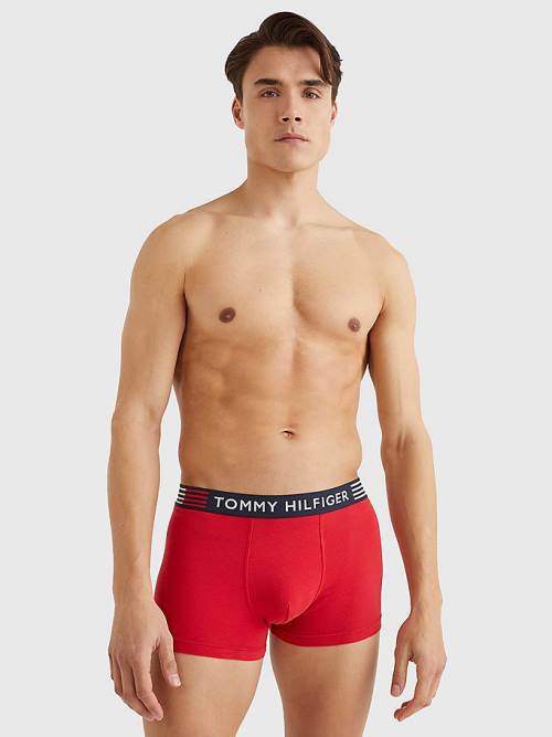 Bielizny Tommy Hilfiger TH Stretch Trunks Męskie Czerwone | TH819BOD