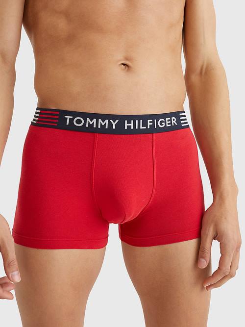 Bielizny Tommy Hilfiger TH Stretch Trunks Męskie Czerwone | TH819BOD