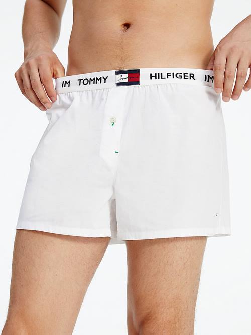 Bielizny Tommy Hilfiger TOMMYXINDYA Bokser Shorts Damskie Białe | TH073YEW