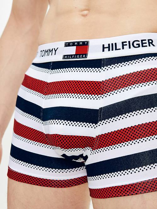 Bielizny Tommy Hilfiger Tommy 85 Stretch Bawełniane Logo Trunks Męskie Beżowe | TH597RPD