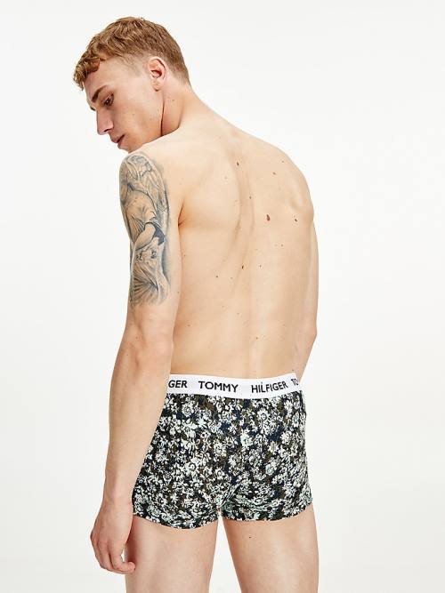 Bielizny Tommy Hilfiger Tommy 85 Stretch Bawełniane Logo Trunks Męskie Białe | TH653BCK