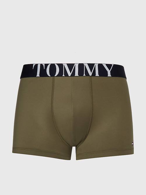 Bielizny Tommy Hilfiger Ultra Soft Microfibre Trunks Męskie Khaki | TH560GPY