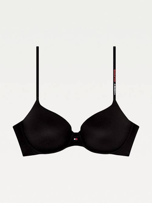 Bielizny Tommy Hilfiger Ultra Soft Push-Up Bra Damskie Czarne | TH583MDY