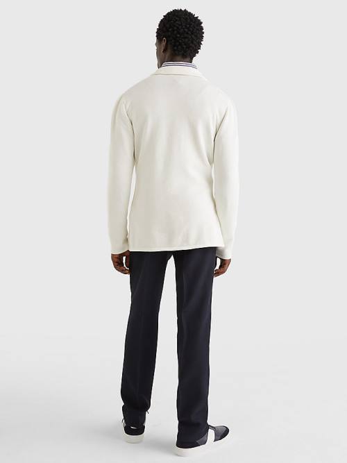 Blezery Tommy Hilfiger Slim Fit Knit Męskie Białe | TH961RYG