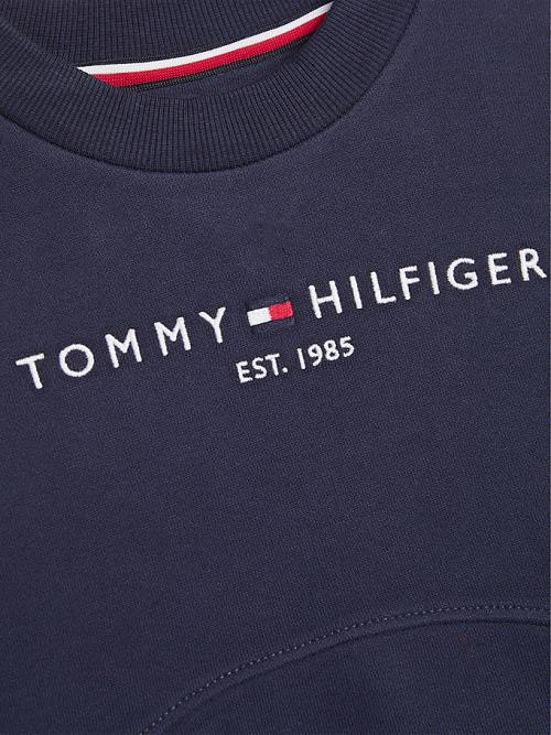 Bluzy Tommy Hilfiger Essential And Leggings Set Dziewczynka Niebieskie | TH093HBC