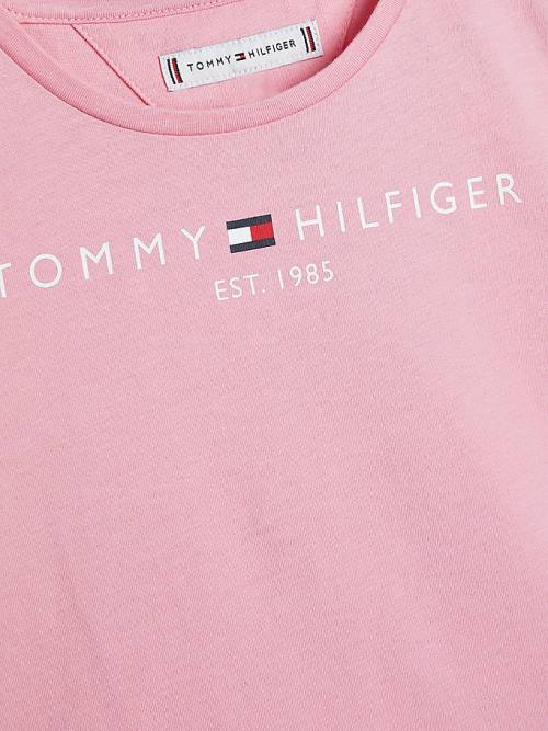 Bluzy Tommy Hilfiger Essential And Shorts Set Dziewczynka Różowe | TH197ESN