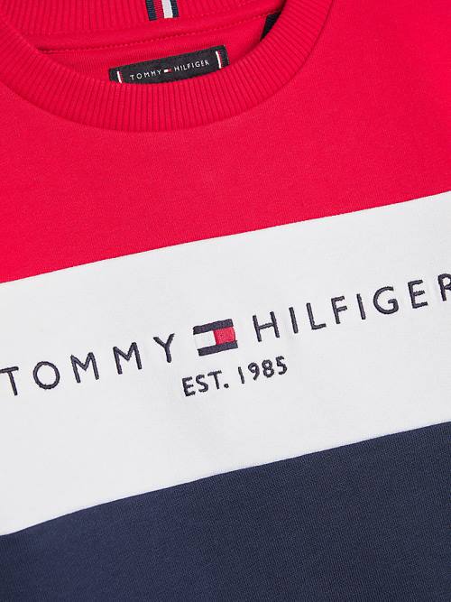 Bluzy Tommy Hilfiger Essential Colour-Blocked Joggers Set Chłopięce Niebieskie | TH406JVH