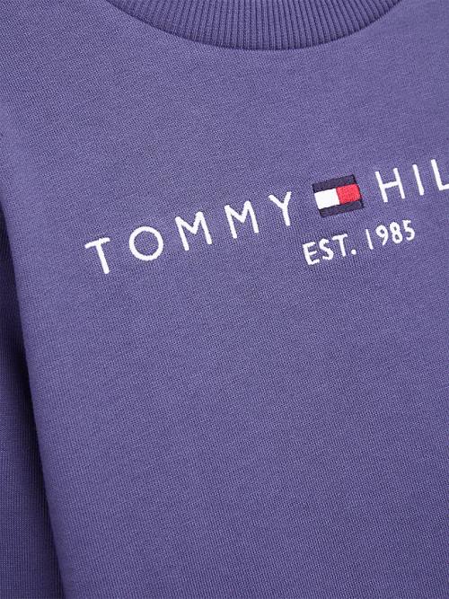 Bluzy Tommy Hilfiger Essential Logo Dziewczynka Niebieskie | TH862GBN