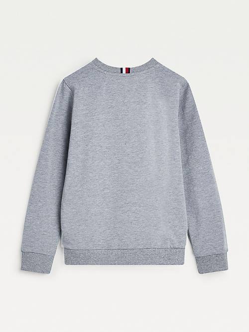 Bluzy Tommy Hilfiger Front Logo Chłopięce Szare | TH324ATS