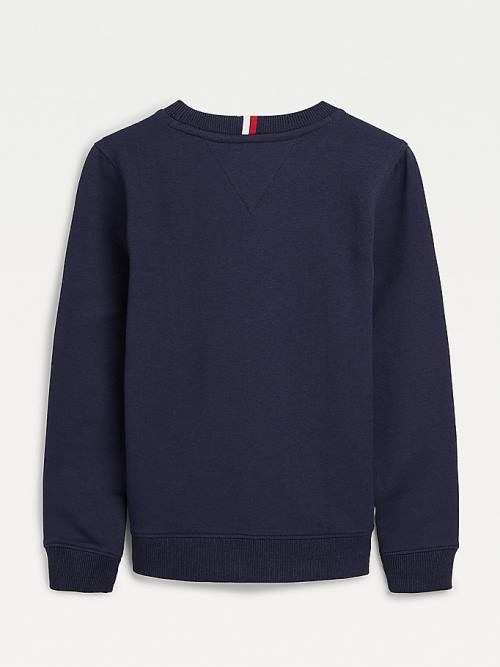 Bluzy Tommy Hilfiger Front Logo Chłopięce Niebieskie | TH603PDJ