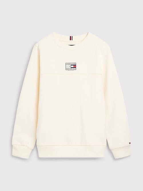 Bluzy Tommy Hilfiger Natural Earth Dye Chłopięce Białe | TH890JRP