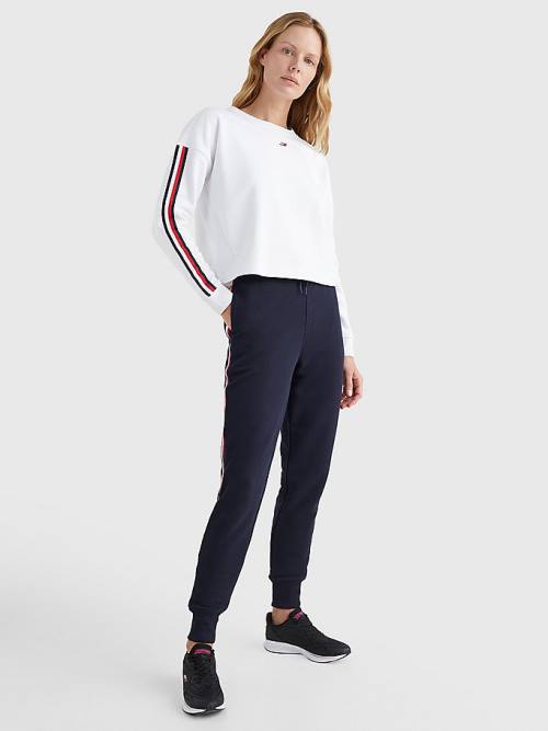 Bluzy Tommy Hilfiger Sportowe TH Cool Relaxed Fit Damskie Białe | TH013GQN