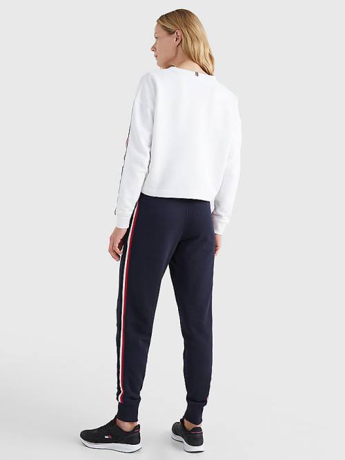 Bluzy Tommy Hilfiger Sportowe TH Cool Relaxed Fit Damskie Białe | TH013GQN