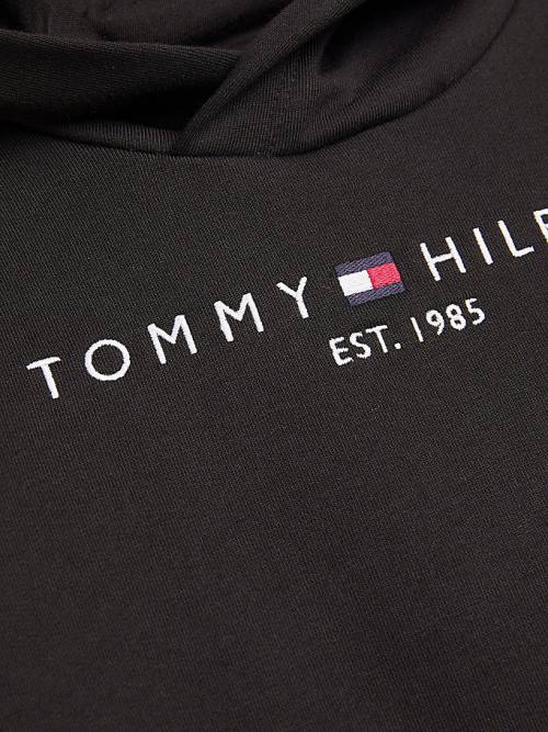 Bluzy Z Kapturem Tommy Hilfiger Essential And Joggers Set Chłopięce Czarne | TH436LCZ