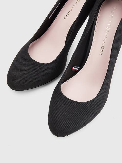 Botki Na Obcasie Tommy Hilfiger Essential High Pumps Damskie Czarne | TH712BMX