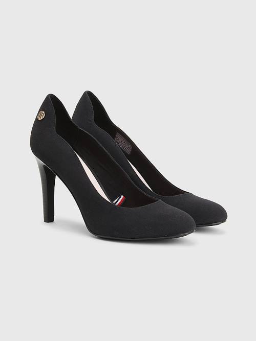 Botki Na Obcasie Tommy Hilfiger Essential High Pumps Damskie Czarne | TH712BMX