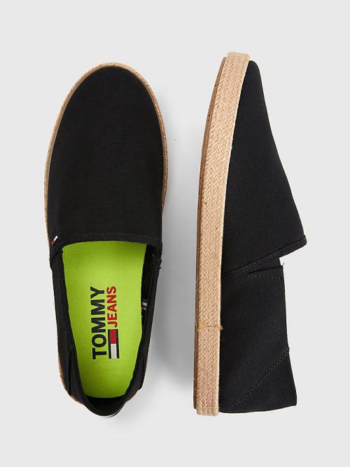 Buty Codzienne Tommy Hilfiger Essential Espadrilles Męskie Czarne | TH285HCE