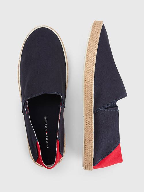 Buty Codzienne Tommy Hilfiger Essential Contrast Panel Espadrilles Męskie Niebieskie | TH649CJU